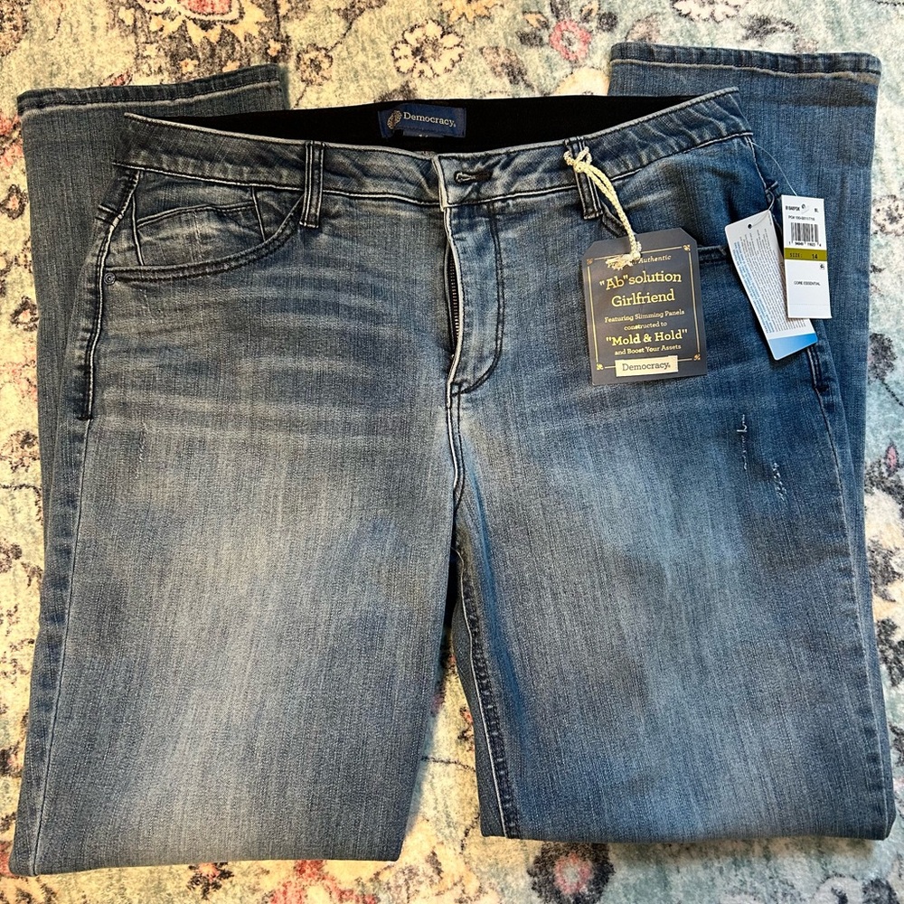 Democracy Women's Ab Solution Girlfriend Jean size 14 NWT